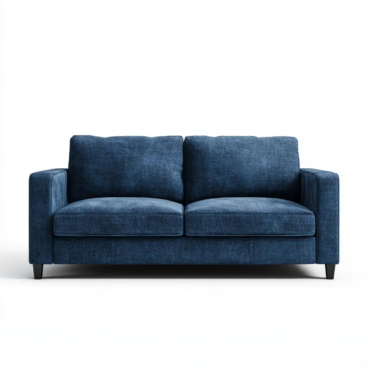 Sofa 2 ciemnoniebieskie miejsca 165 x 86 x 85 cm w prostokątnym poliestrze
