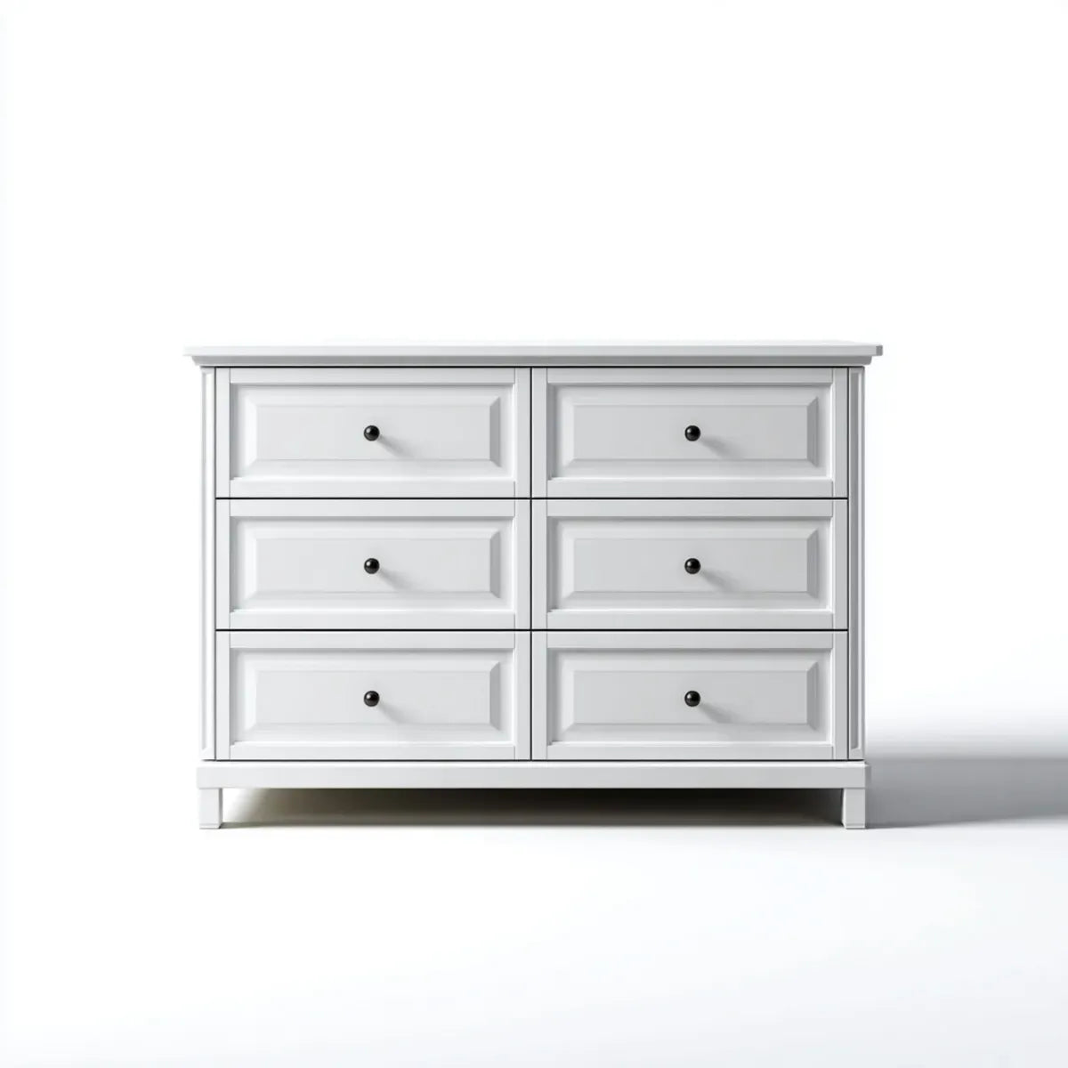 Komoda, Białe 6 szuflady szuflada MDF 120 x 40 x 90 cm prostokątna