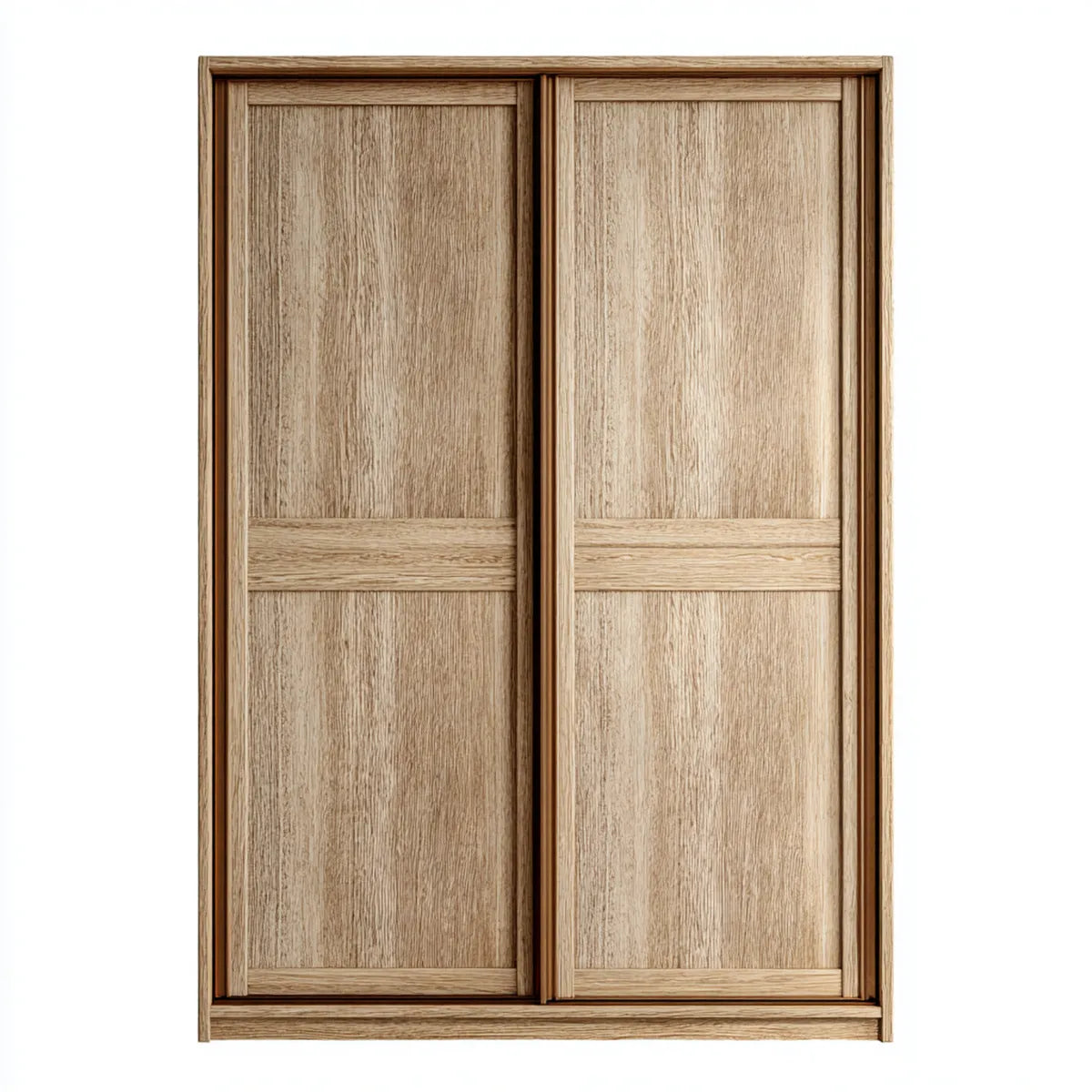Szafa z 2 drzwiami przesuwnymi Dach jasny 120 x 60 x 200 cm drewniany materiał prostokątna